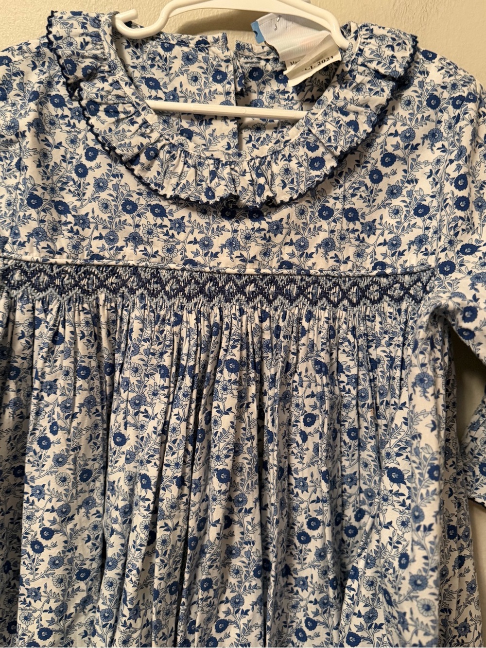 Shrimp & Grits Navy Floral Smocked Dress - Picture 2 of 4